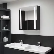 vidaXL LED-es tükrös fürdőszobaszekrény 62 x 14 x 60 cm