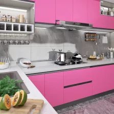   vidaXL magasfényű rózsaszín öntapadó PVC bútorfólia 500 x 90 cm