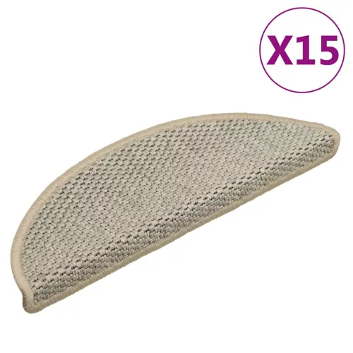 vidaXL 15 db szizálhatású világoszöld öntapadó lépcsőszőnyeg 56x17x3cm