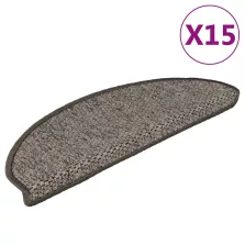   vidaXL 15 db szizál hatású barna bézs öntapadó lépcsőszőnyeg 65x21x4cm