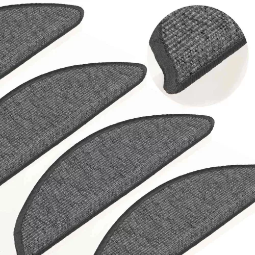 vidaXL 15 db bézs-szürke öntapadó lépcsőszőnyeg 56x17x3 cm