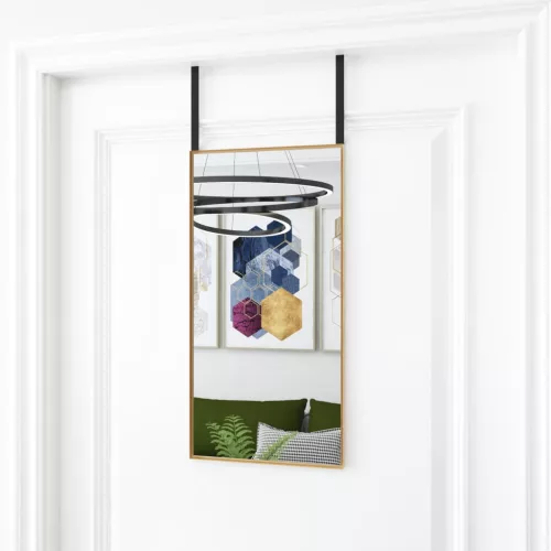 vidaXL arany üveg és alumínium ajtótükör 30x60 cm
