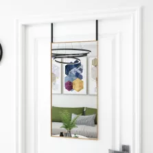 vidaXL arany üveg és alumínium ajtótükör 40x80 cm