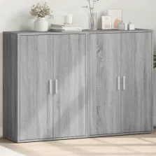   vidaXL 2 db szürke sonoma színű szerelt fa tálalószekrény 60x31x84 cm