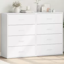  vidaXL 2 db fehér szerelt fa tálalószekrény 60 x 31 x 84 cm