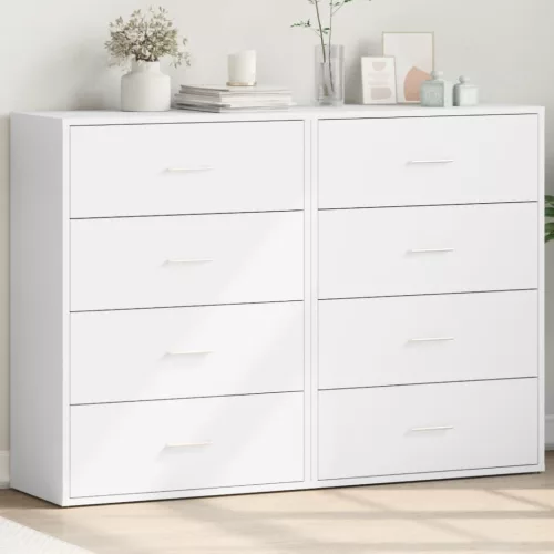 vidaXL 2 db fehér szerelt fa tálalószekrény 60 x 31 x 84 cm