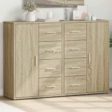   vidaXL 2 db sonoma tölgy színű szerelt fa tálalóasztal 60 x 31 x 84 cm