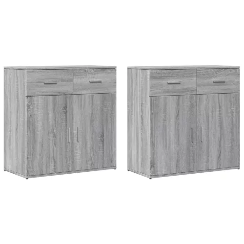 vidaXL 2 db szürke sonoma színű szerelt fa tálalószekrény 79x38x80 cm