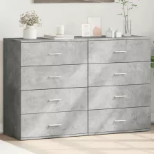   vidaXL 2 db betonszürke szerelt fa tálalószekrény 60 x 39 x 80 cm