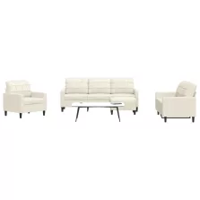 vidaXL 4 részes krém bársony ülőgarnitúra párnákkal