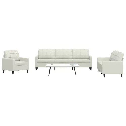 vidaXL 4 részes krém bársony ülőgarnitúra párnákkal