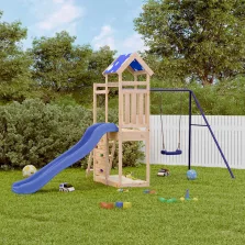 vidaXL tömör fenyőfa kültéri játszószett