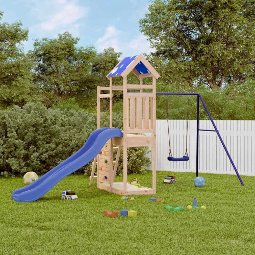 vidaXL tömör fenyőfa kültéri játszószett