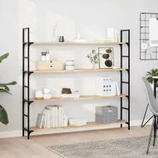   vidaXL 4 db kezeletlen tömör akácfa függőpolc 160 x 20 x 2 cm