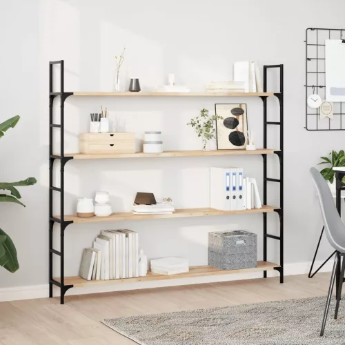 vidaXL 4 db kezeletlen tömör akácfa függőpolc 160 x 20 x 2 cm
