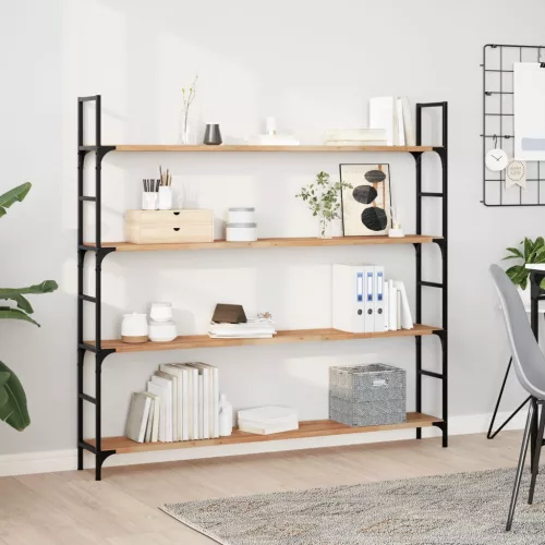 vidaXL 2 db olajbevonatú tömör akácfa függőpolc 160 x 20 x 2 cm