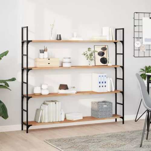 vidaXL 3 db olajbevonatú tömör akácfa függőpolc 160 x 20 x 2 cm