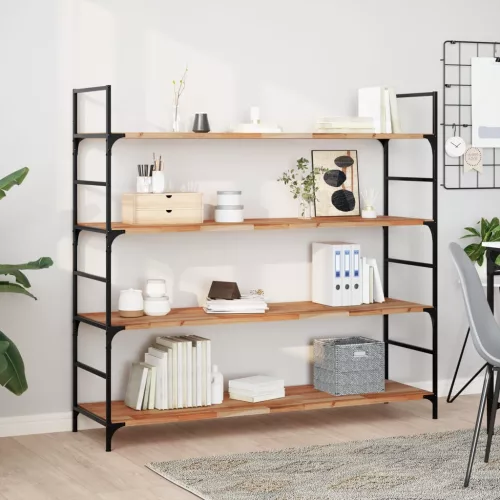 vidaXL 4 db olajbevonatú tömör akácfa függőpolc 120 x 40 x 2 cm