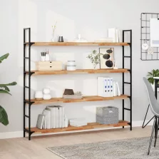   vidaXL 2 db olajbevonatú tömör akácfa függőpolc 160 x 20 x 4 cm