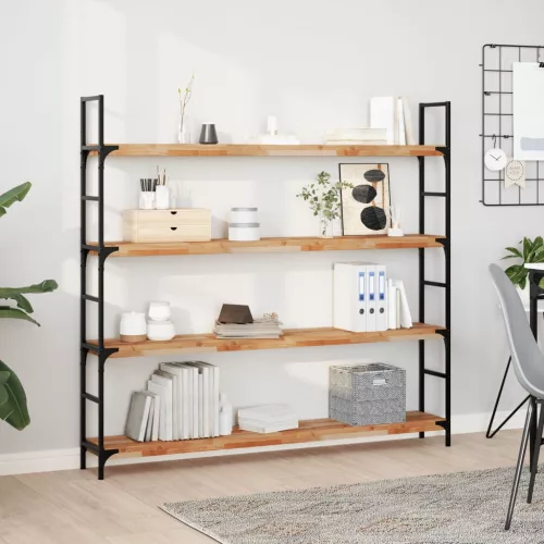 vidaXL 2 db olajbevonatú tömör akácfa függőpolc 160 x 20 x 4 cm