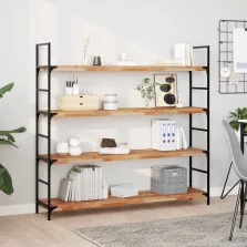   vidaXL 3 db olajbevonatú tömör akácfa függőpolc 120 x 30 x 4 cm