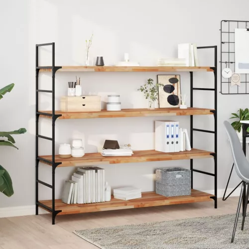 vidaXL 2 db olajbevonatú tömör akácfa függőpolc 160 x 40 x 4 cm