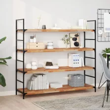   vidaXL 4 db olajbevonatú tömör akácfa függőpolc 160 x 40 x 4 cm