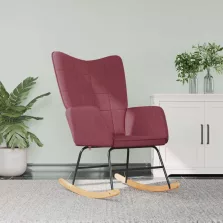 vidaXL bordó szövet hintaszék