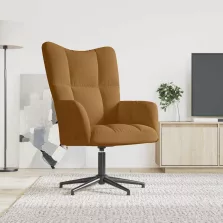 vidaXL barna bársony pihenőfotel