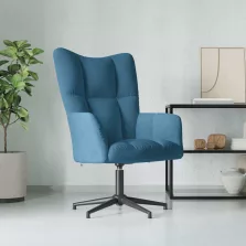 vidaXL kék bársony pihenőfotel