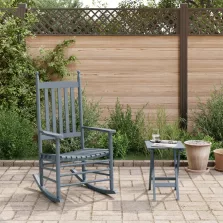   vidaXL szürke tömör nyárfa hintaszék összecsukható asztallal