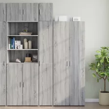   vidaXL szürke sonoma szerelt fa vékony tárolószekrény 30x42,5x225 cm