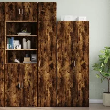   vidaXL füstös tölgy szerelt fa vékony tárolószekrény 40x42,5x225 cm