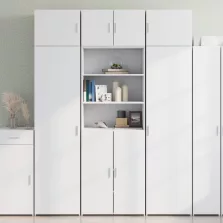   vidaXL fehér szerelt fa tárolószekrény 70 x 42,5 x 225 cm