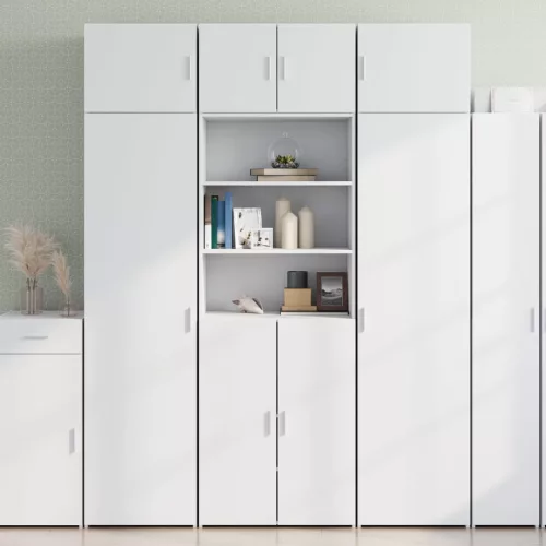 vidaXL fehér szerelt fa tárolószekrény 70 x 42,5 x 225 cm