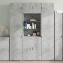   vidaXL betonszürke szerelt fa tárolószekrény 70 x 42,5 x 225 cm