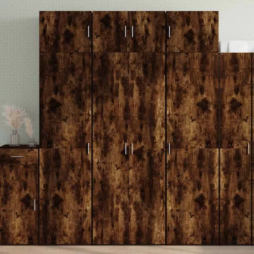 vidaXL füstös tölgy színű szerelt fa tárolószekrény 70 x 42,5 x 225 cm