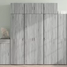   vidaXL szürke sonoma színű szerelt fa tárolószekrény 70x42,5x225 cm