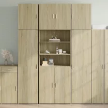   vidaXL sonoma tölgy színű szerelt fa magasszekrény 80 x 42,5 x 249 cm