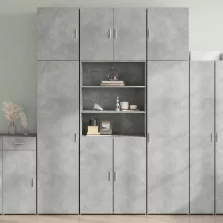   vidaXL betonszürke szerelt fa magasszekrény 80 x 42,5 x 249 cm