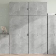   vidaXL betonszürke szerelt fa magasszekrény 80 x 42,5 x 249 cm