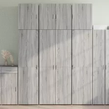   vidaXL szürke sonoma színű szerelt fa magasszekrény 80 x 42,5 x 249 cm