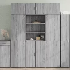   vidaXL szürke sonoma színű szerelt fa magasszekrény 70 x 42,5 x 185 cm