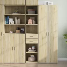   vidaXL sonoma tölgy színű szerelt fa magasszekrény 40 x 42,5 x 185 cm