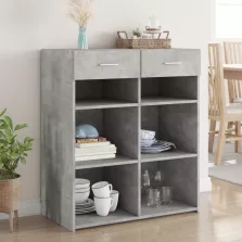   vidaXL betonszürke szerelt fa tálalószekrény 80 x 42,5 x 93 cm