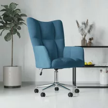 vidaXL kék bársony pihenőfotel