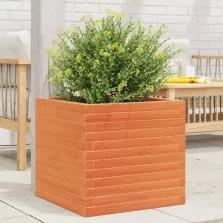   vidaXL viaszbarna tömör fenyőfa kerti virágláda 50x50x46 cm