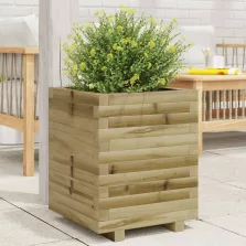   vidaXL impregnált fenyőfa kerti virágláda 40 x 40 x 49,5 cm
