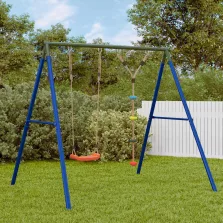   vidaXL kültéri hintaszett hintával és tárcsás hintával