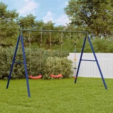   vidaXL kültéri hintaszett hintákkal és tárcsás hintával